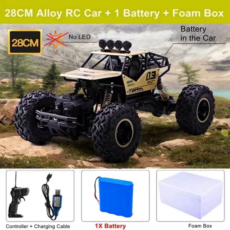 RC Car Remote Control Climbing Vehicle Outdoor All Terrain Off - Road Trucks 4WD Racing Drift Cars Toy Gift for Kids Adults - MacroPanora