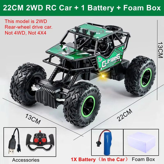 RC Car Remote Control Climbing Vehicle Outdoor All Terrain Off - Road Trucks 4WD Racing Drift Cars Toy Gift for Kids Adults - MacroPanora