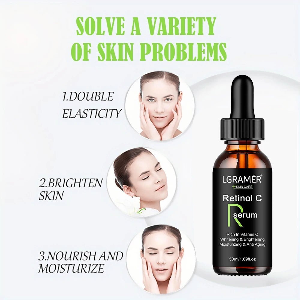 Retinol Aging Removes Wrinkles Serum Pore Shrinking Serum Whitening Moisturizing Serum Pigment Spots Remove Face Firming Oil - MacroPanora