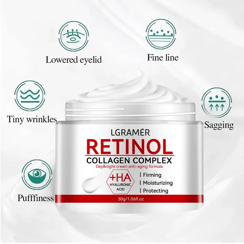 Retinol Lifting Firming Face Cream Collagen Smooth Wrinkles Facial Skin Moisturizer Fade Fine Lines Brighten Skin Care Cosmetics - MacroPanora