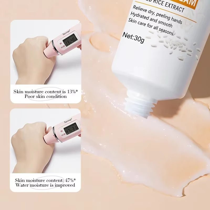 Rice Hand Cream Volumizing Rejuvenating Nourishing Moisturizing Refreshing Non - Greasy Hand Care Cream 30G - MacroPanora