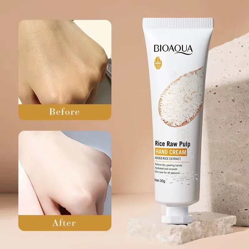 Rice Hand Cream Volumizing Rejuvenating Nourishing Moisturizing Refreshing Non - Greasy Hand Care Cream 30G - MacroPanora