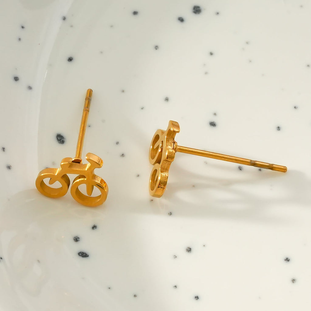 RIDER: Cyclist & Biker Stud Earrings – Celebrate Your Passion for Two Wheels - MacroPanora