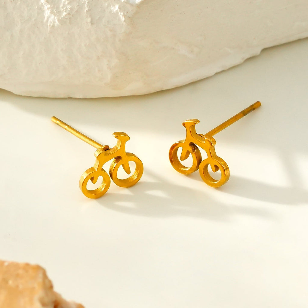 RIDER: Cyclist & Biker Stud Earrings – Celebrate Your Passion for Two Wheels - MacroPanora