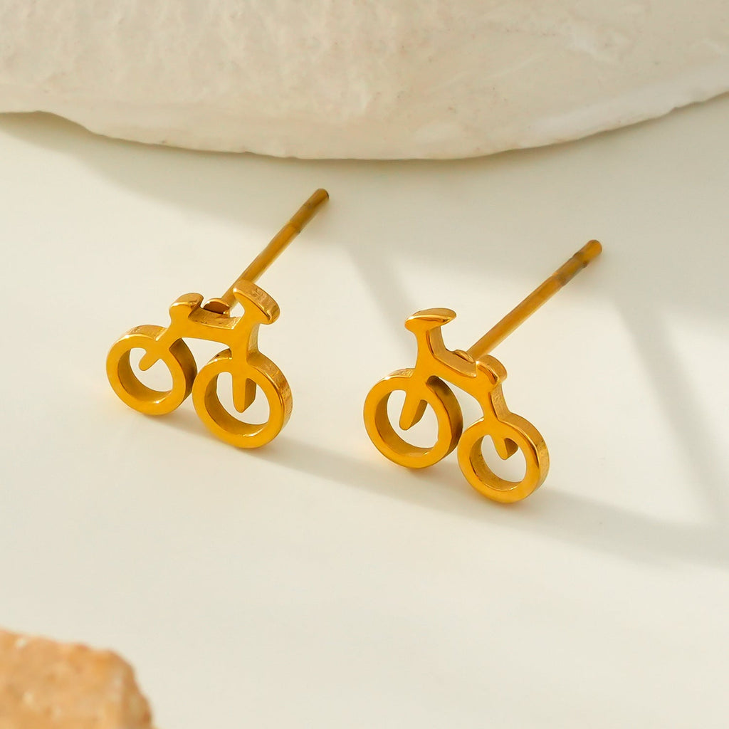 RIDER: Cyclist & Biker Stud Earrings – Celebrate Your Passion for Two Wheels - MacroPanora