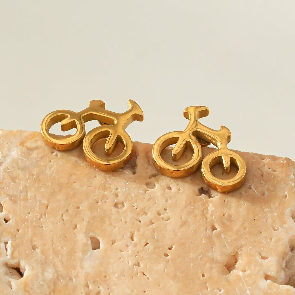 RIDER: Cyclist & Biker Stud Earrings – Celebrate Your Passion for Two Wheels - MacroPanora