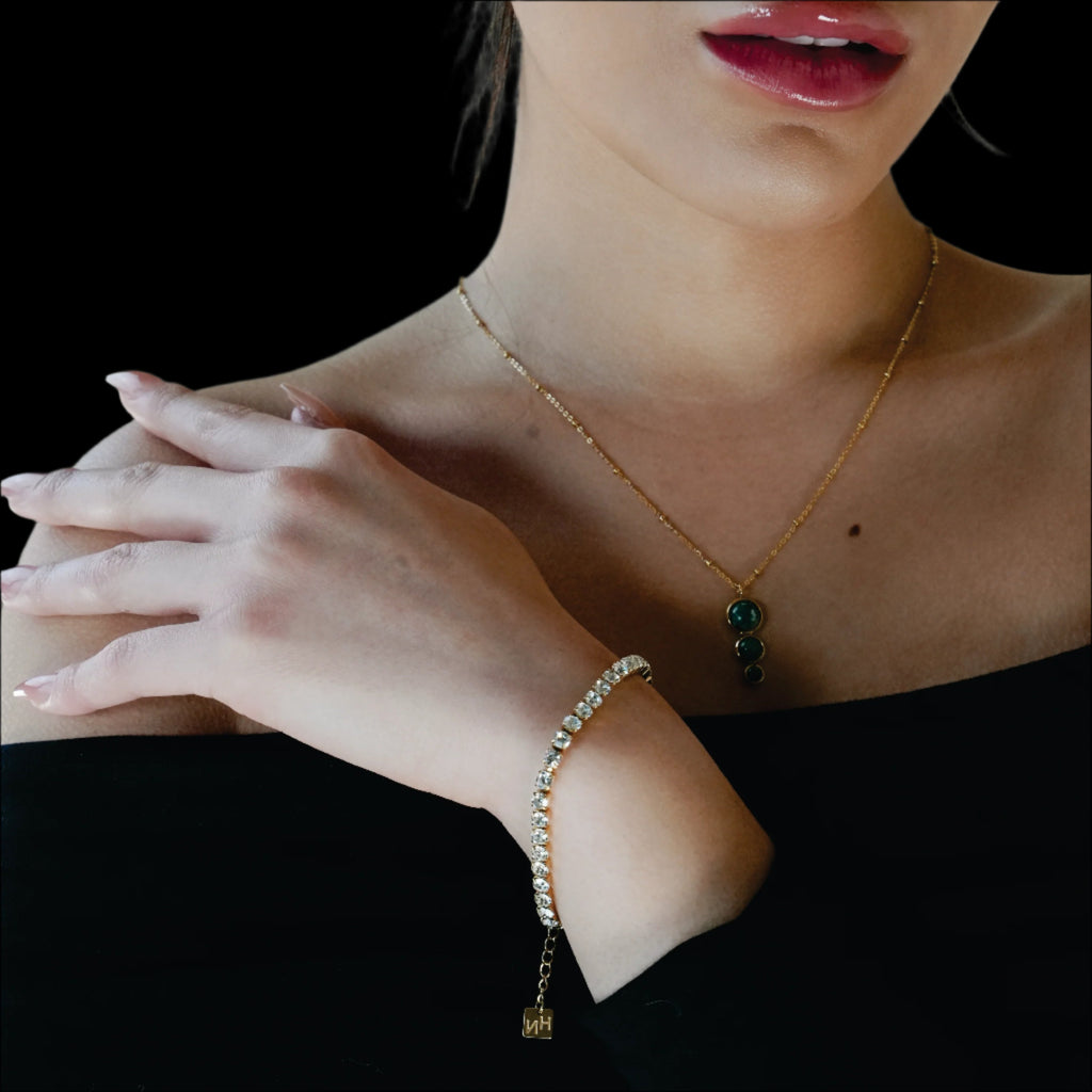 RITMO Gold: Classic Tennis Bracelet – Timeless Elegance for Every Occasion - MacroPanora