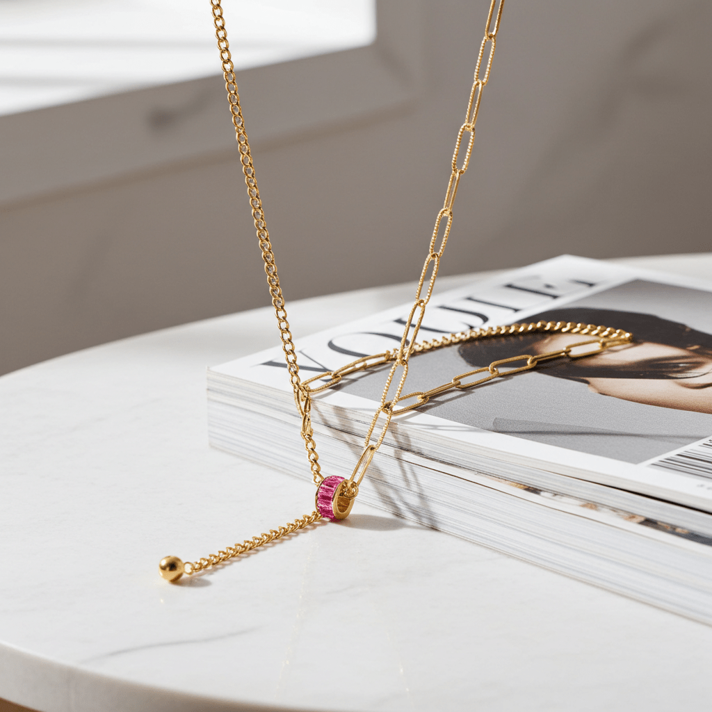 Ruby Sphere Cutout Pendant - MacroPanora