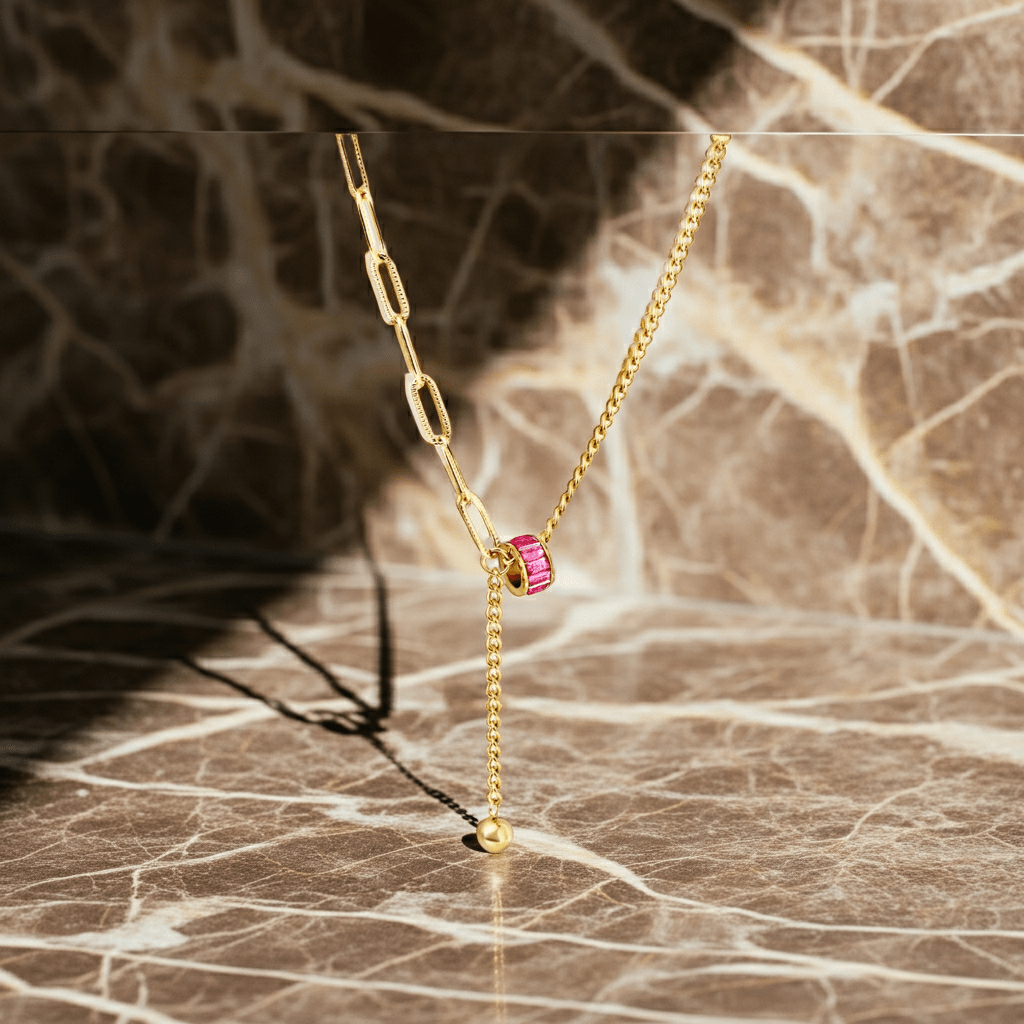 Ruby Sphere Cutout Pendant - MacroPanora