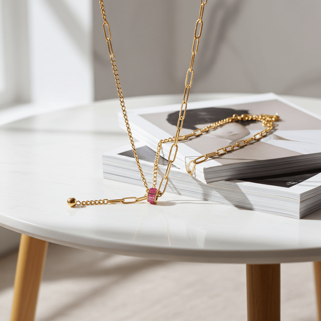 Ruby Sphere Cutout Pendant - MacroPanora