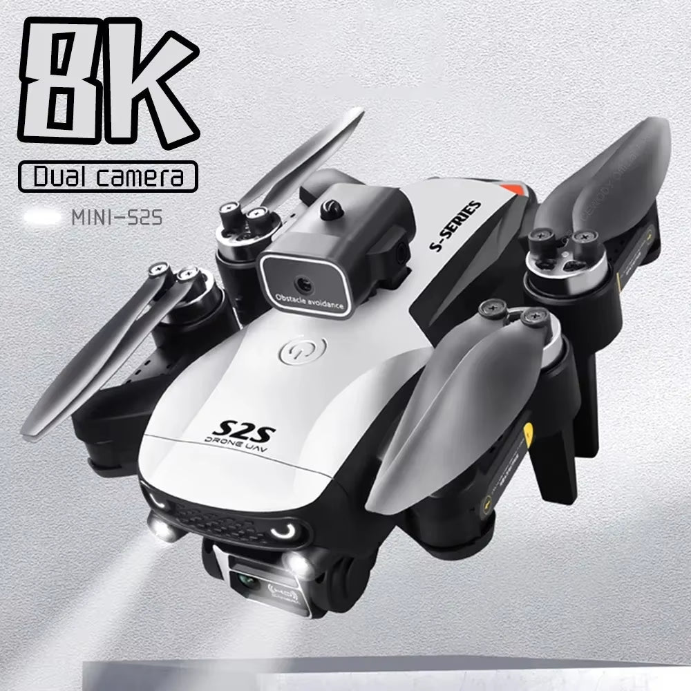 S2S Mini Drone 4K 8K HD Camera Obstacle Avoidance Aerial Photography Brushless Motor Foldable Rc Quadcopter Kid Toy - MacroPanora