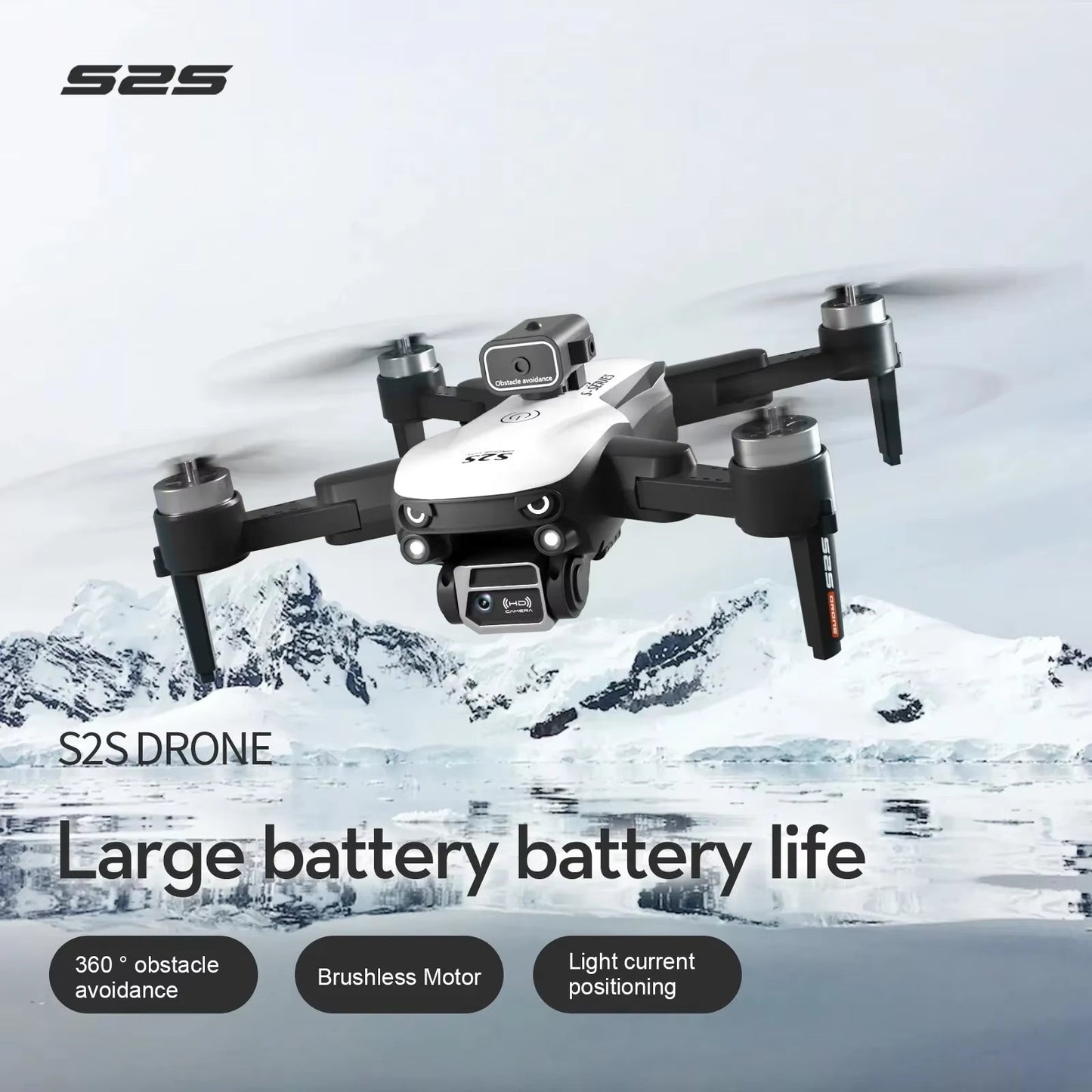 S2S Mini Drone 4K 8K HD Camera Obstacle Avoidance Aerial Photography Brushless Motor Foldable Rc Quadcopter Kid Toy - MacroPanora