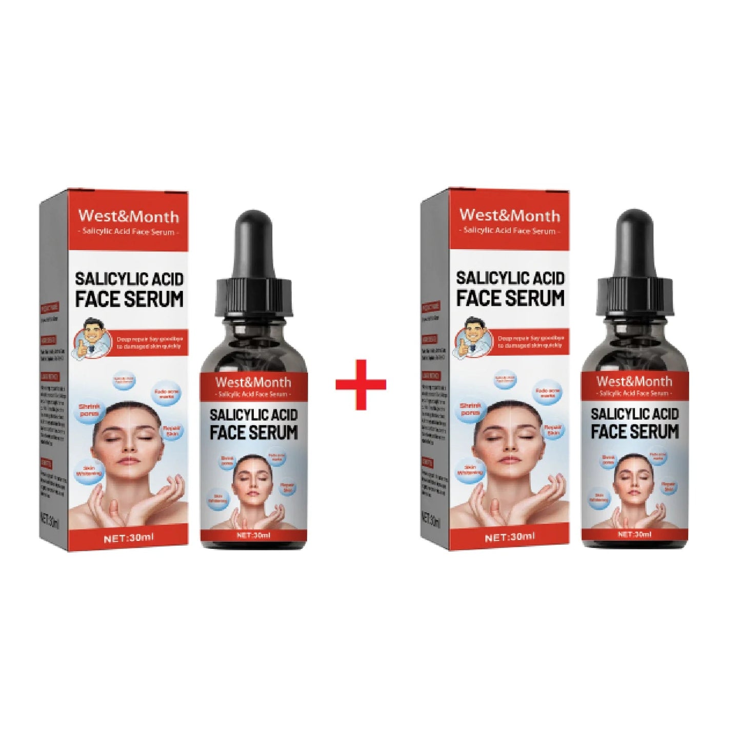 Salicylic Acid Facial Serum Firming Lifting Brighten Skin Tone Shrinks Pores Moisturizing Niacinamide Korean Skin Care Products - MacroPanora