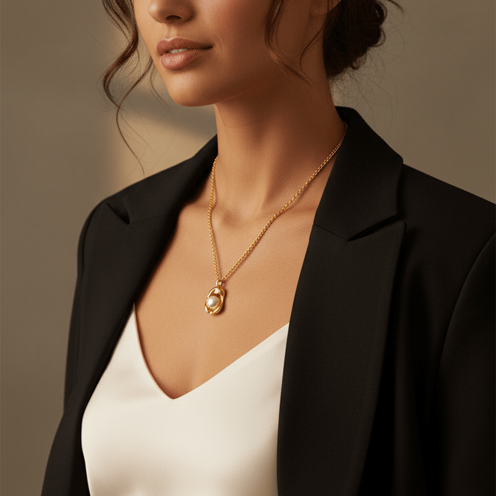Sculptural Pearl Pendant - MacroPanora
