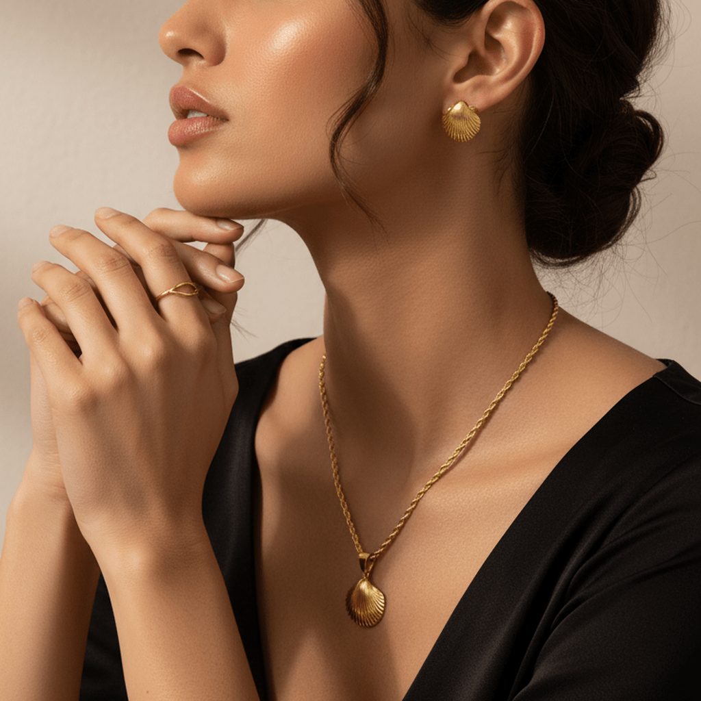 Seashell Radiance Jewelry Set - MacroPanora