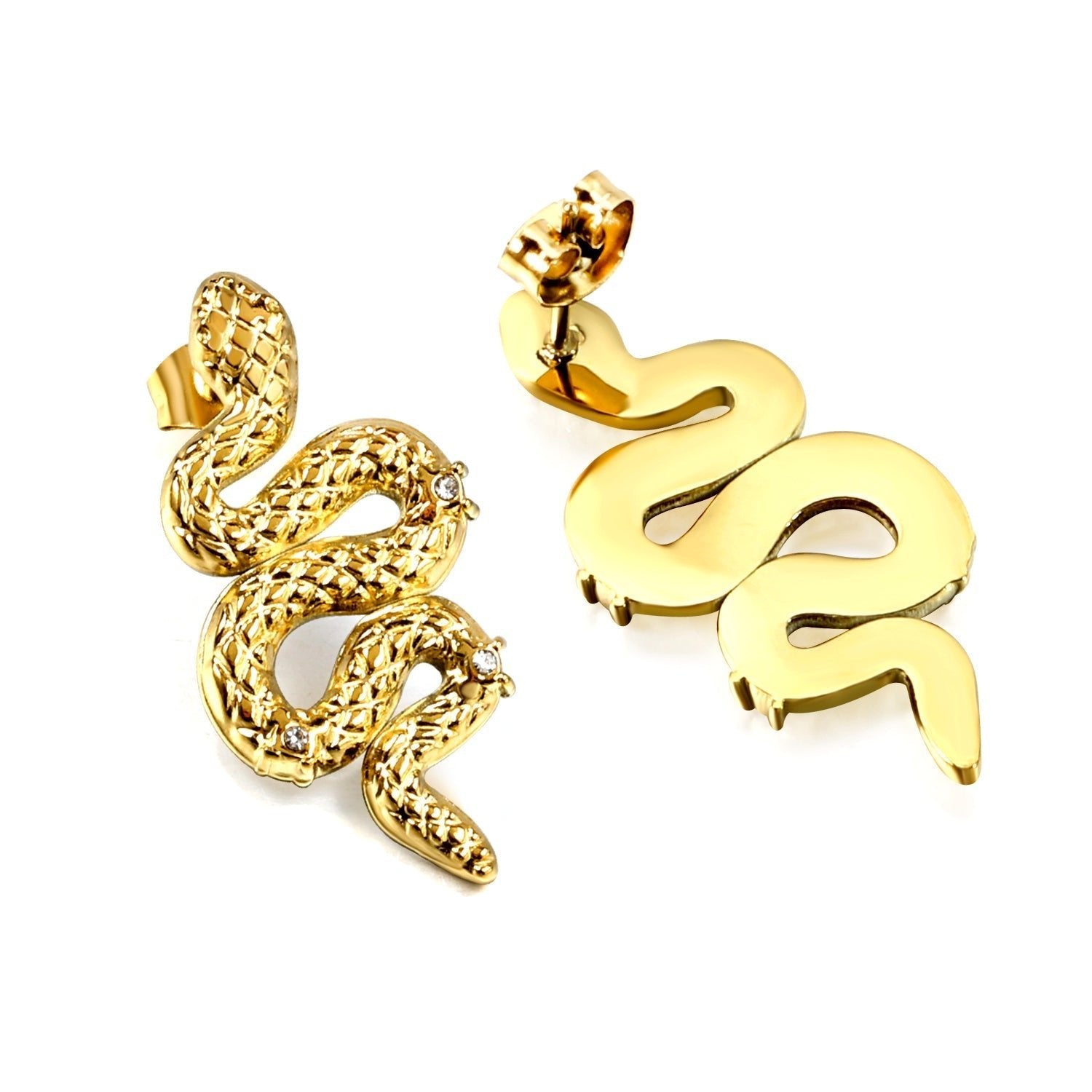 Serpent Diamond Studs - MacroPanora