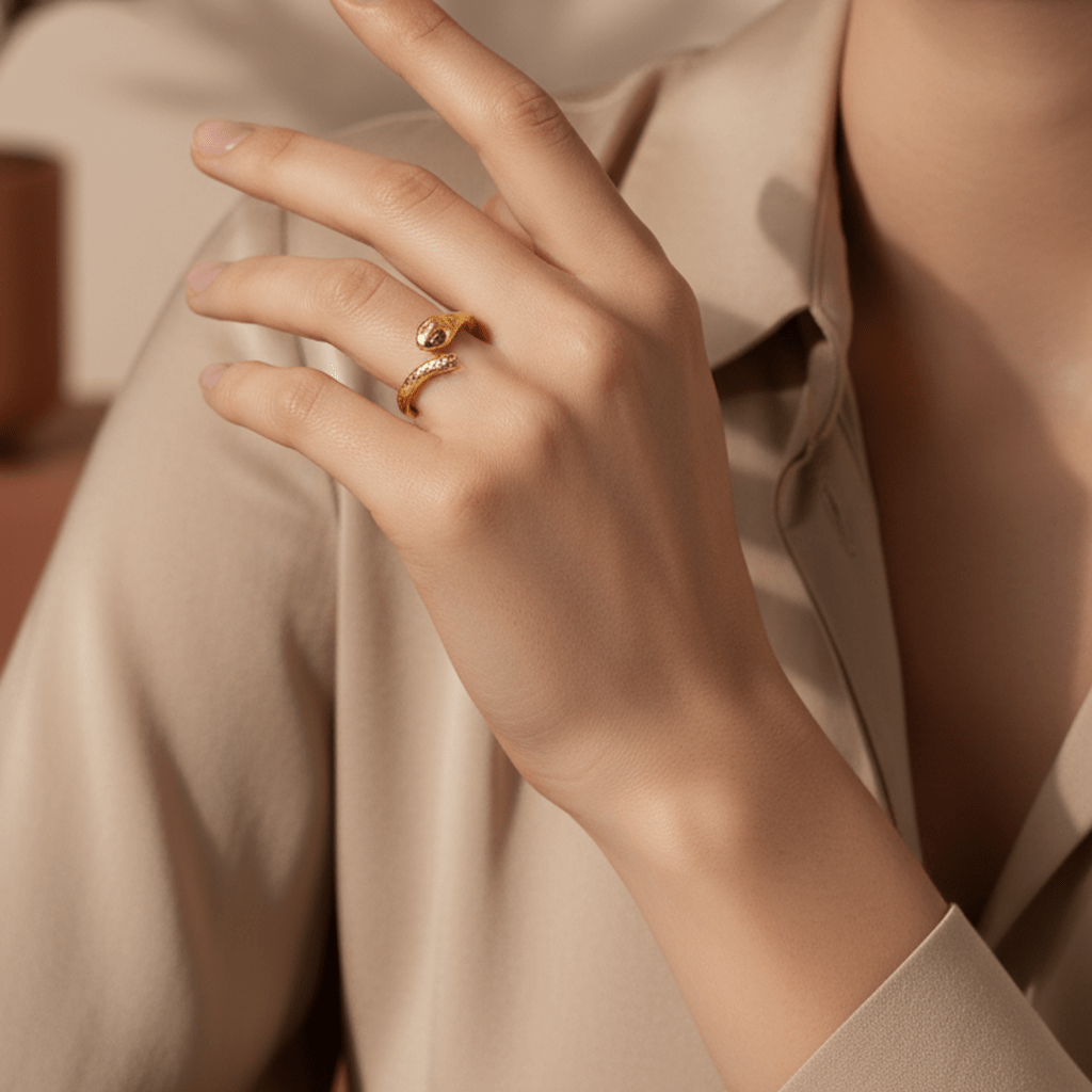 Serpent Embrace Statement Ring - MacroPanora