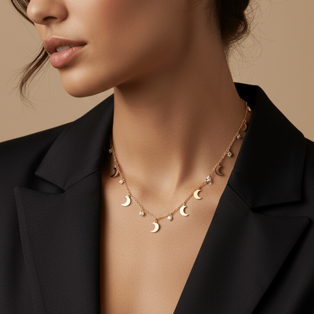 Seven Moons Diamond Necklace - MacroPanora