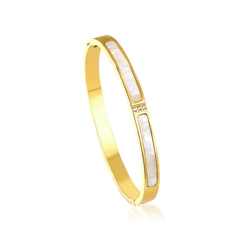Shell & Crystal Gold Bracelet Gold - Bracelet | MacroPanora