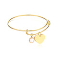 Shell Heart Charm Bangle - MacroPanora
