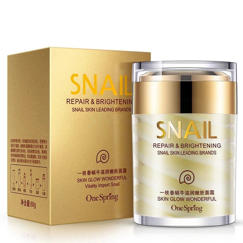 Skincare Snail Cream Collagen Cream anti Aging Whiten Skin Face Cream Fade Dark Eye Circles Remove Eye Bags Eye Serum - MacroPanora