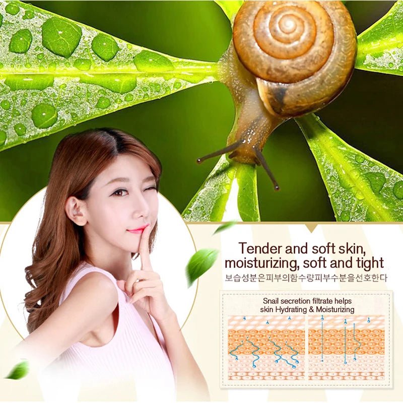 Skincare Snail Cream Collagen Cream anti Aging Whiten Skin Face Cream Fade Dark Eye Circles Remove Eye Bags Eye Serum - MacroPanora