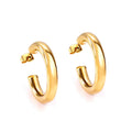 Sleek Crescent Studs - MacroPanora