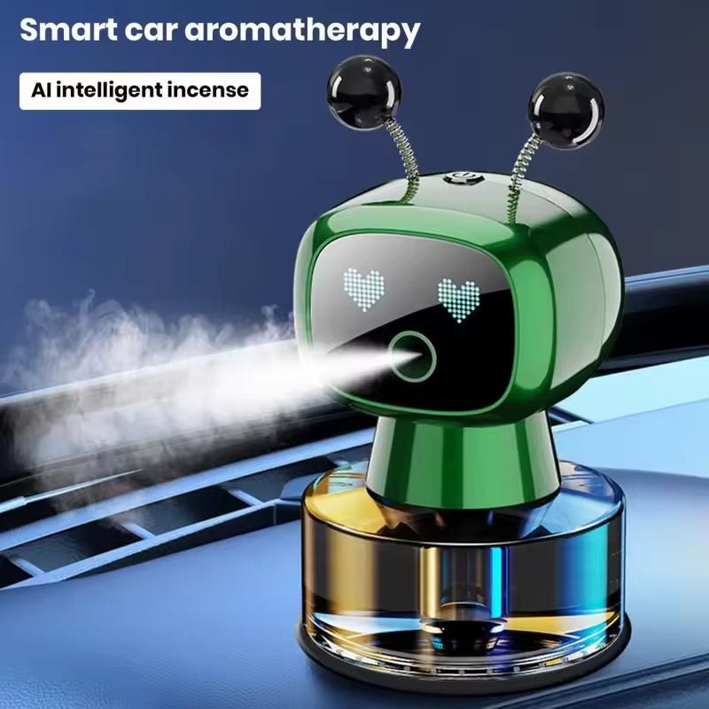 Smart Car Air Freshener AI Rechargeable Car Aroma Diffuser Smart Eyes 4 Levels of Adjustable Intelligent Car Diffuser Gift - MacroPanora