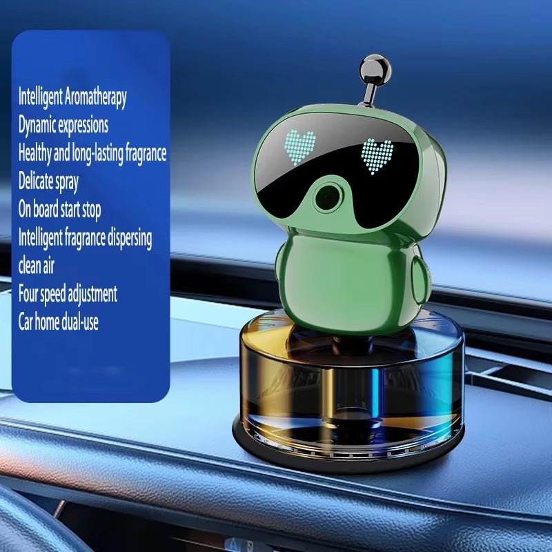 Smart Car Air Freshener AI Rechargeable Car Aroma Diffuser Smart Eyes 4 Levels of Adjustable Intelligent Car Diffuser Gift - MacroPanora