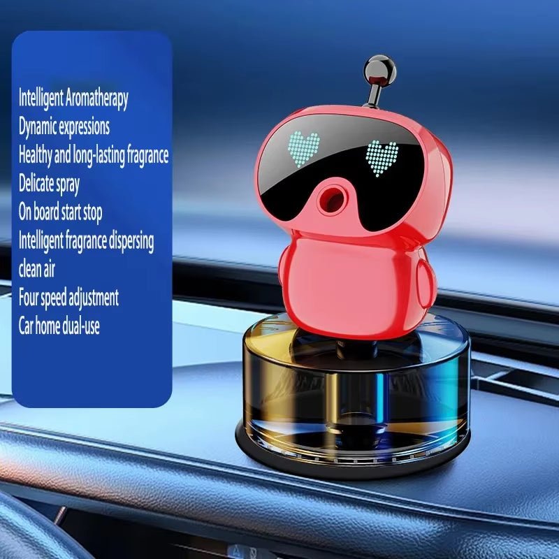 Smart Car Air Freshener AI Rechargeable Car Aroma Diffuser Smart Eyes 4 Levels of Adjustable Intelligent Car Diffuser Gift - MacroPanora