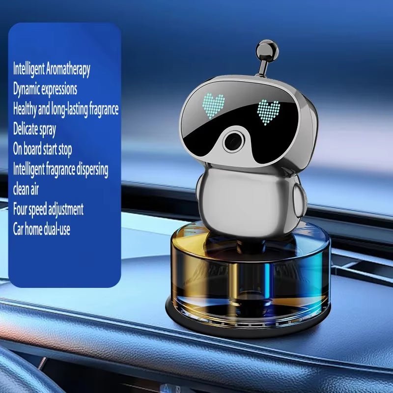 Smart Car Air Freshener AI Rechargeable Car Aroma Diffuser Smart Eyes 4 Levels of Adjustable Intelligent Car Diffuser Gift - MacroPanora