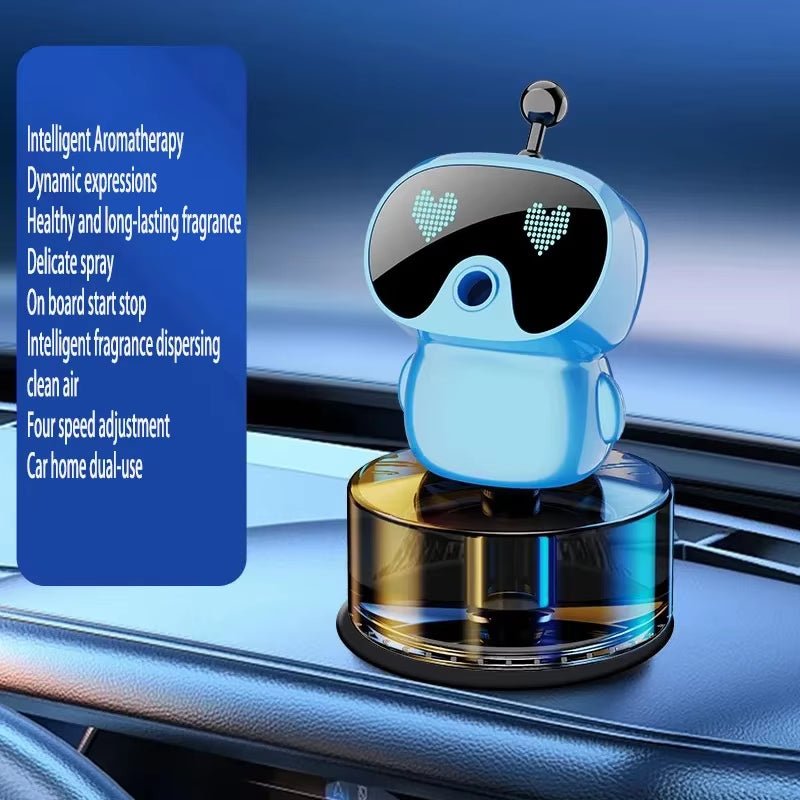 Smart Car Air Freshener AI Rechargeable Car Aroma Diffuser Smart Eyes 4 Levels of Adjustable Intelligent Car Diffuser Gift - MacroPanora