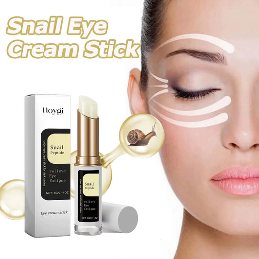 Snail Eye Cream Stick Collagen Fade Fine Lines Wrinkle Lightening Dark Circles Firming Eye Bags Puffiness Moisturizing Eye Cream - MacroPanora
