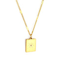 Solar Crystal Bar Necklace Golden - Necklace | MacroPanora