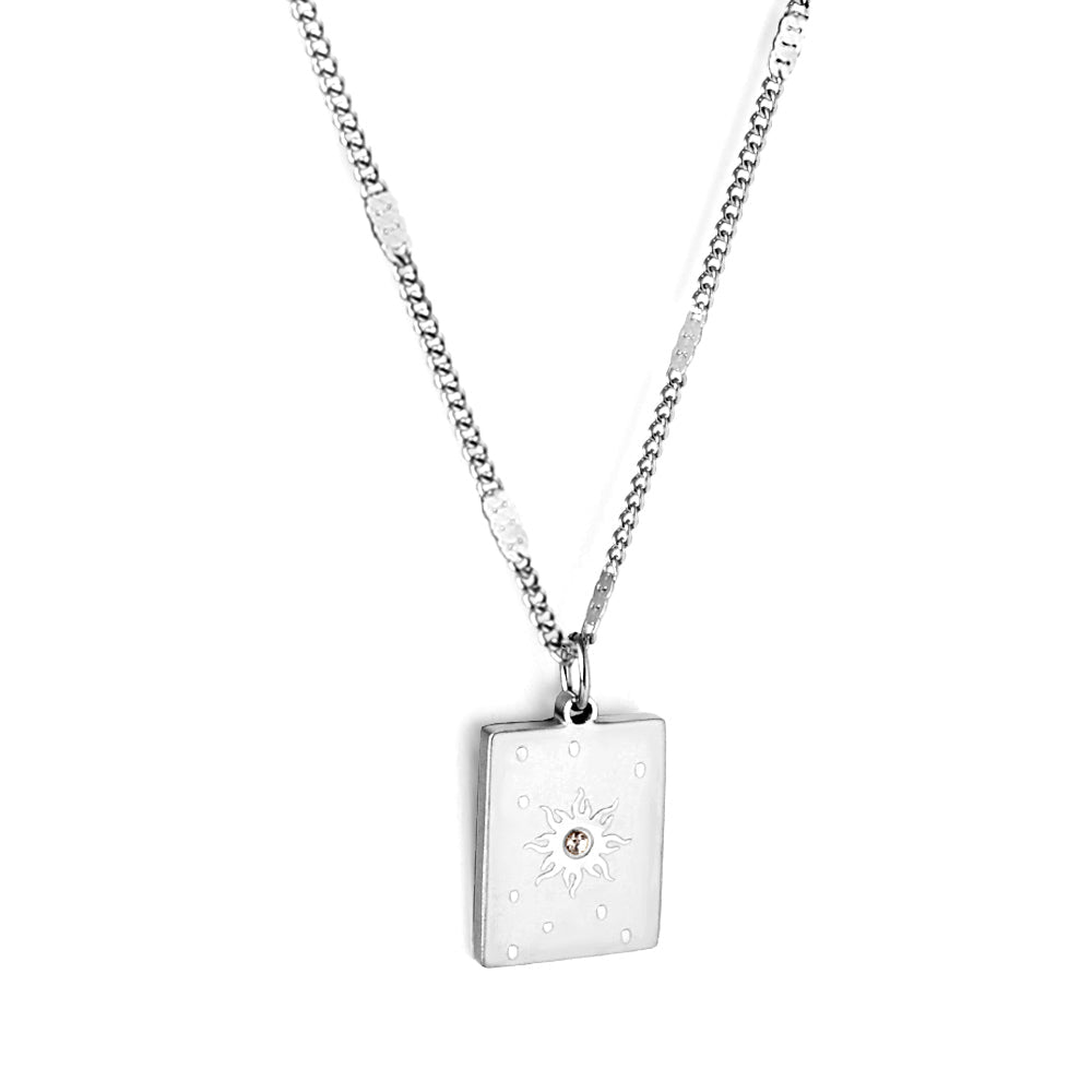 Solar Diamond Bar Necklace - MacroPanora