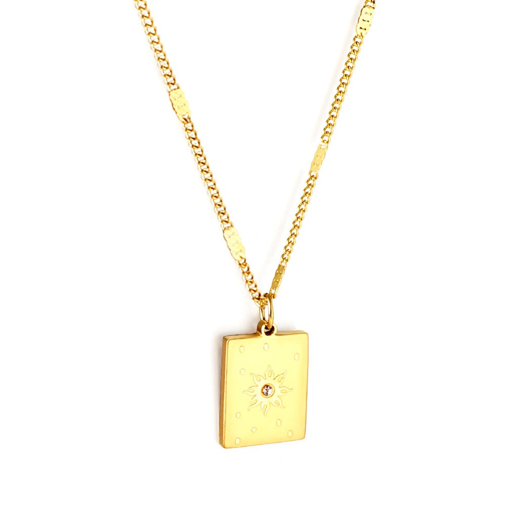 Solar Diamond Bar Necklace - MacroPanora