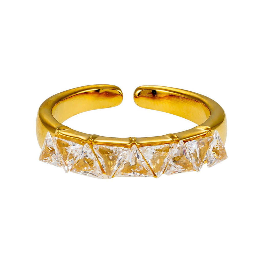 Style ALLY Gold: Zirconia Encased Row Ring - MacroPanora