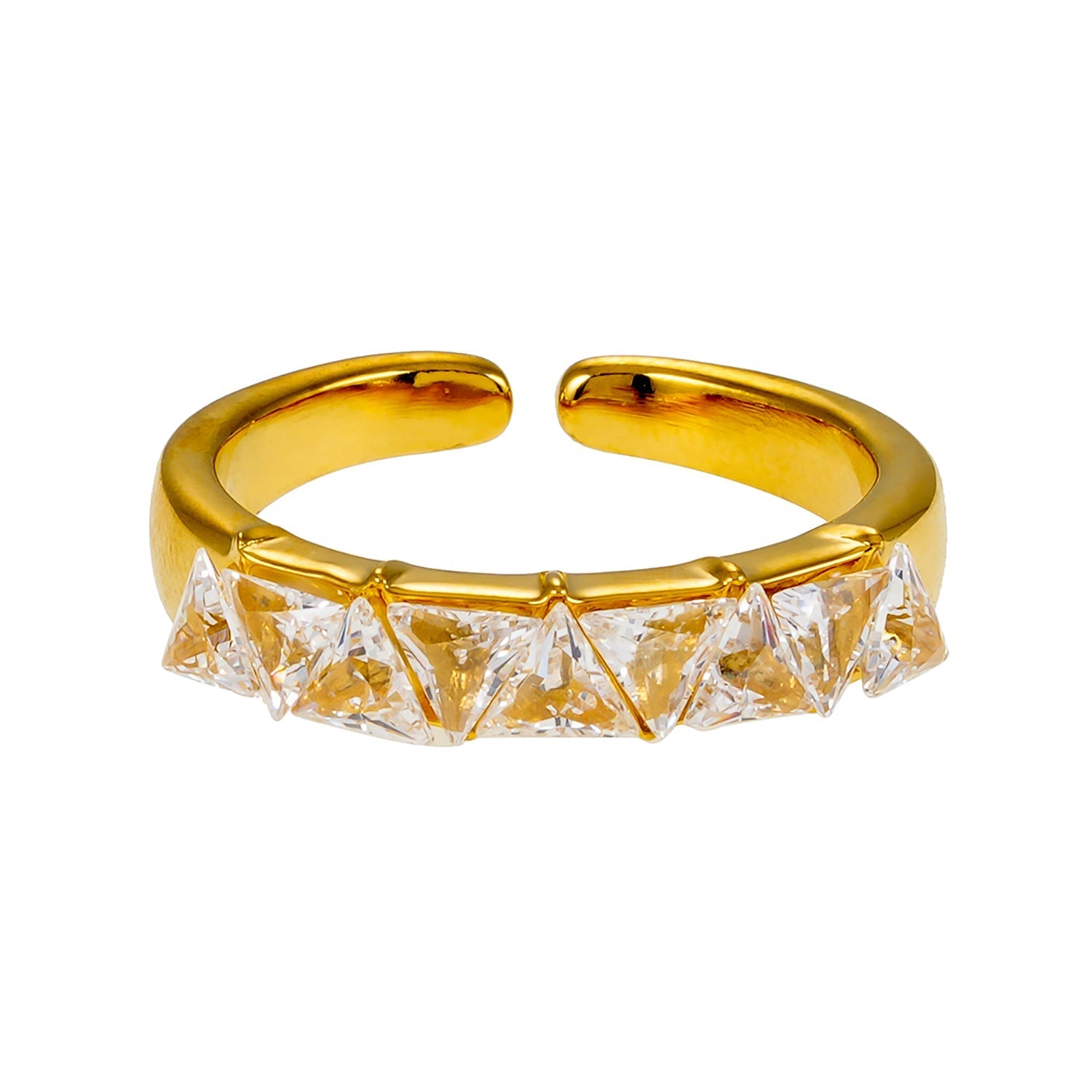 Style ALLY Gold: Zirconia Encased Row Ring - MacroPanora