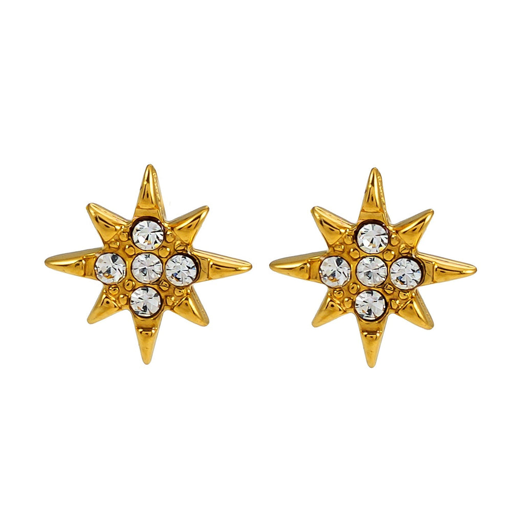 Style SARENBE Gold: 'Star Bright' Stud Earrings Gold - MacroPanora
