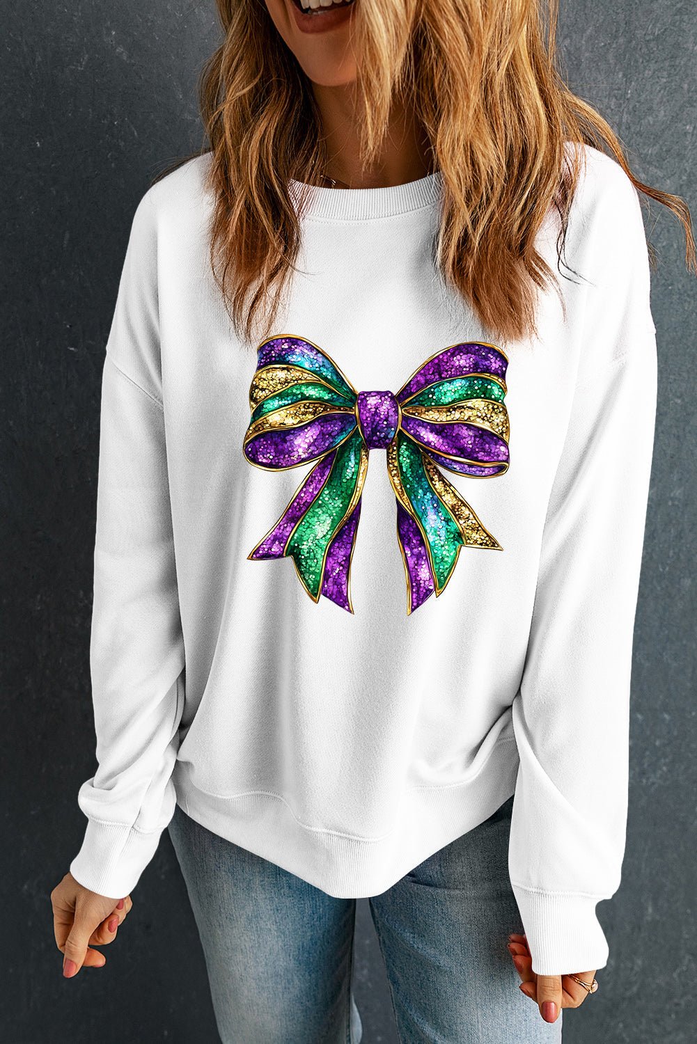 Chic Soft Cotton Bow Sweatshirt for Effortless Style and Comfort - MacroPanora