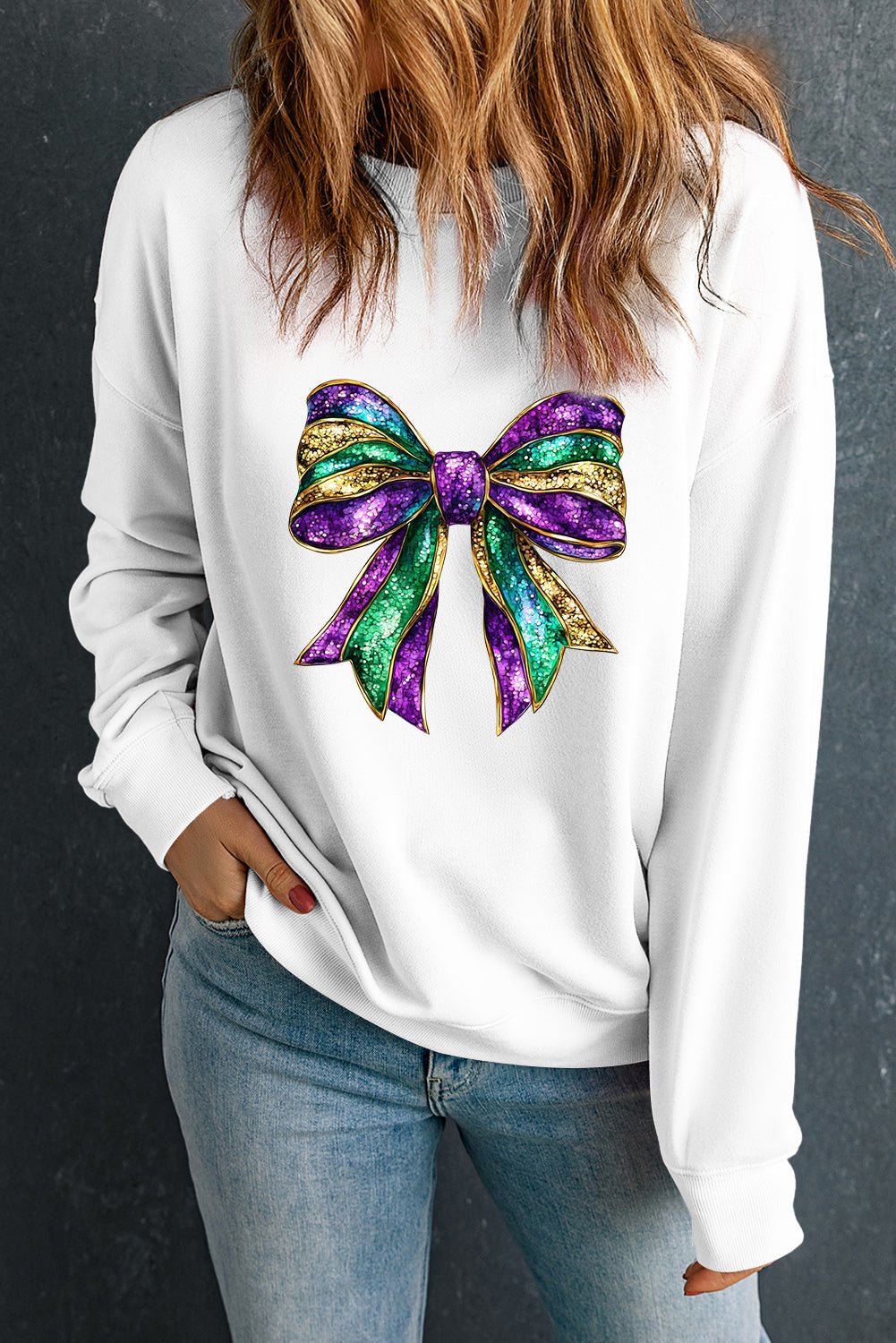 Chic Soft Cotton Bow Sweatshirt for Effortless Style and Comfort - MacroPanora