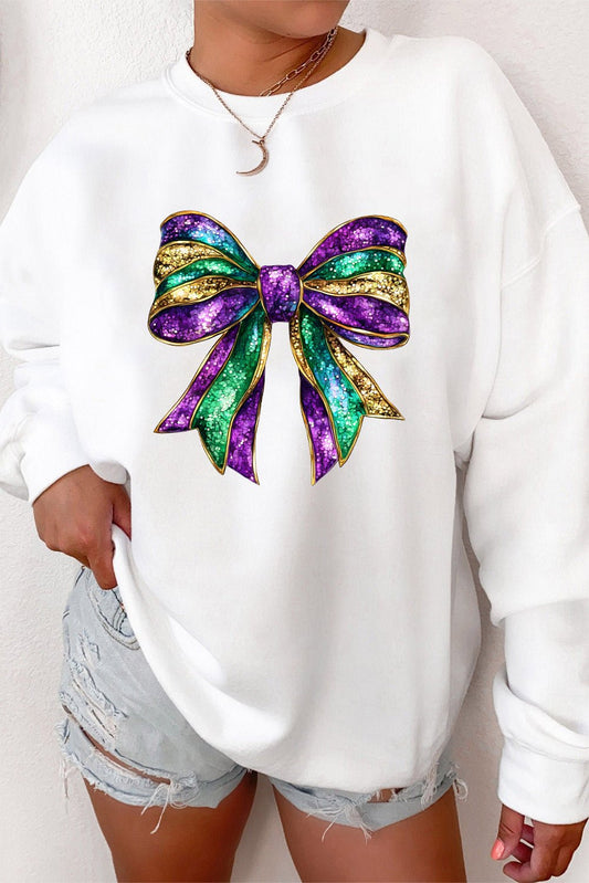 Chic Soft Cotton Bow Sweatshirt for Effortless Style and Comfort - MacroPanora