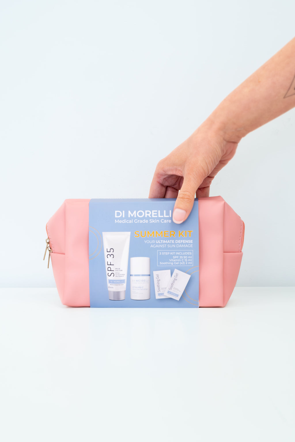 Summer Kit with Pink Cosmetic Bag - MacroPanora