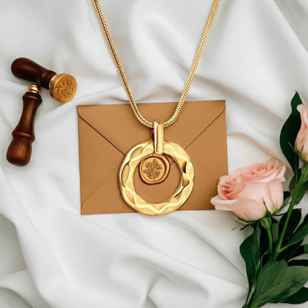 Textured Circle Cutout Pendant - MacroPanora