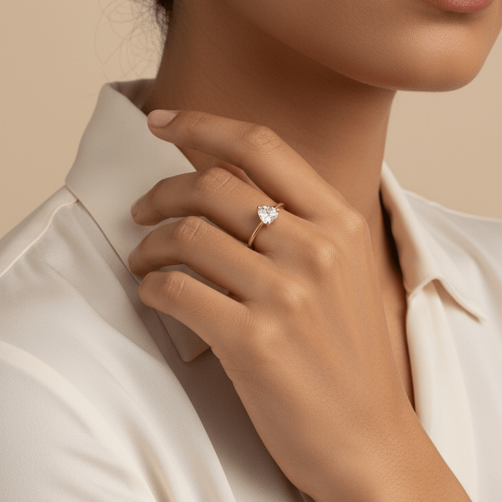Trinity Heart Diamond Ring - MacroPanora