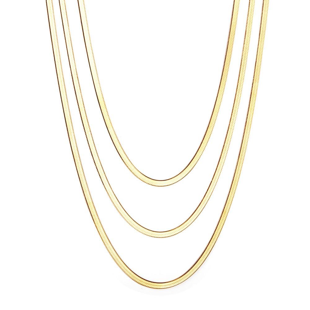 Triple Serpent Gold Collar - MacroPanora