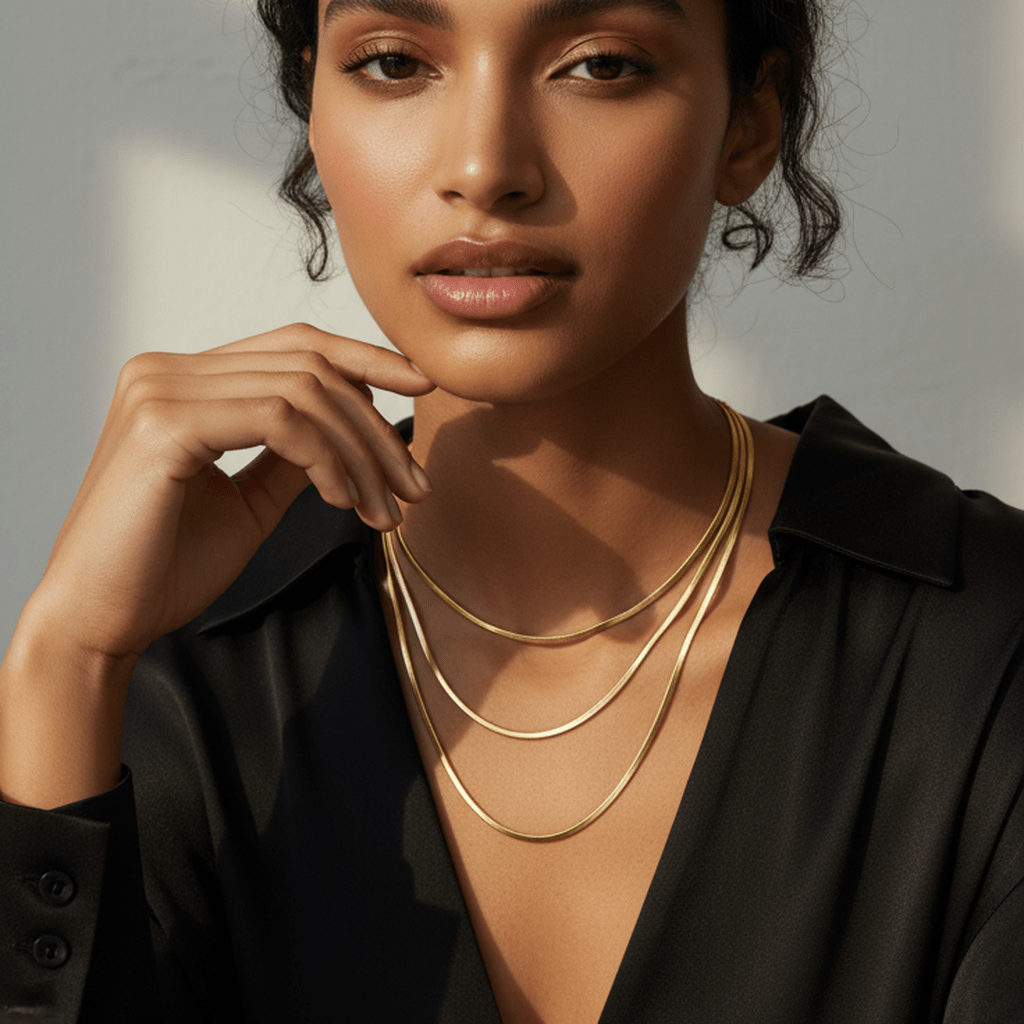 Triple Serpent Gold Collar - MacroPanora