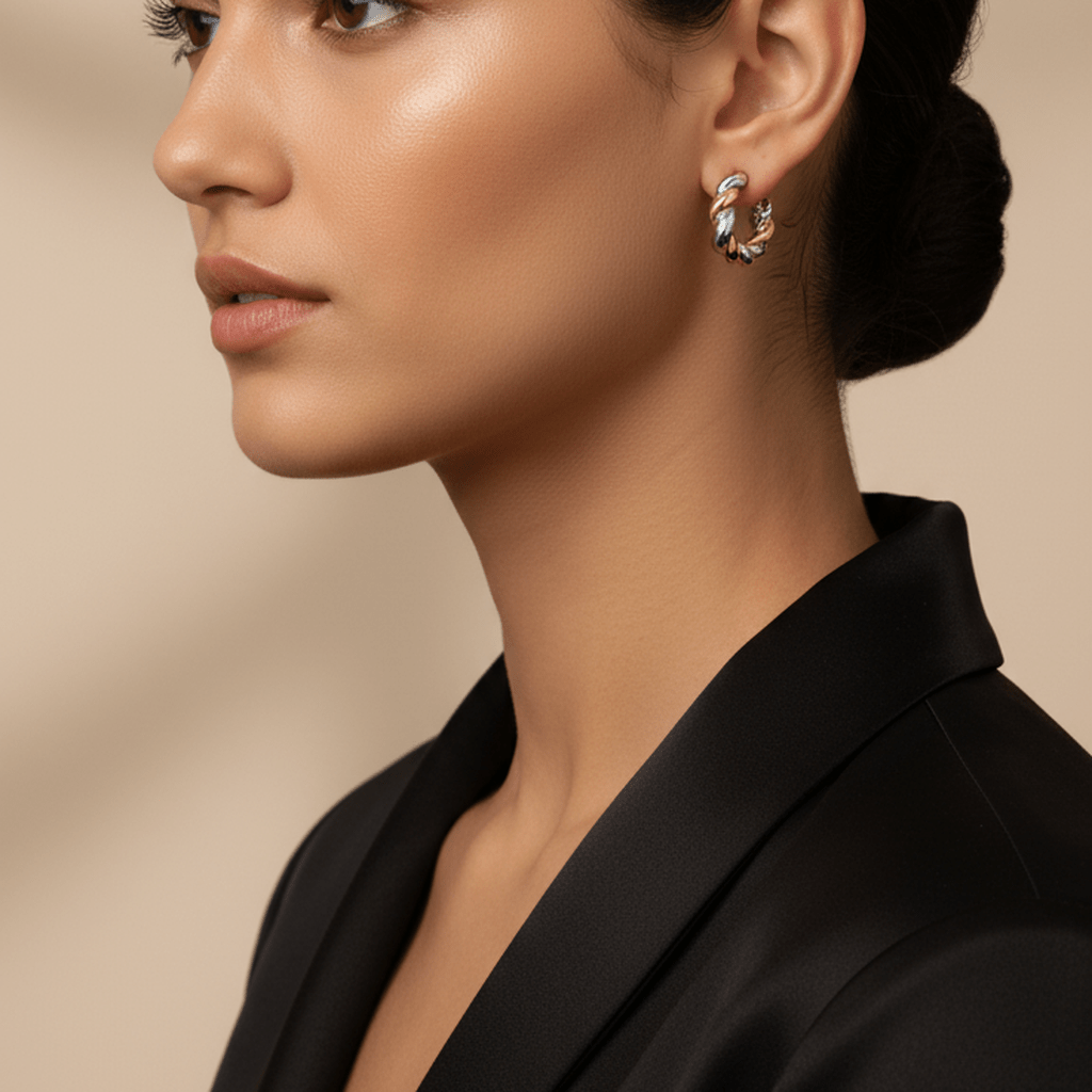 Twist & Shine C - Shape Earrings - MacroPanora