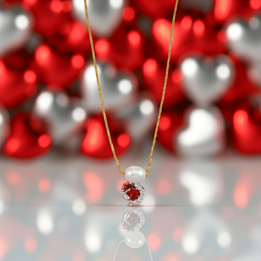 VAZSONY Gold: Effortless Grace - Dainty Textured Chain Necklace with Single Freshwater Pearl - MacroPanora