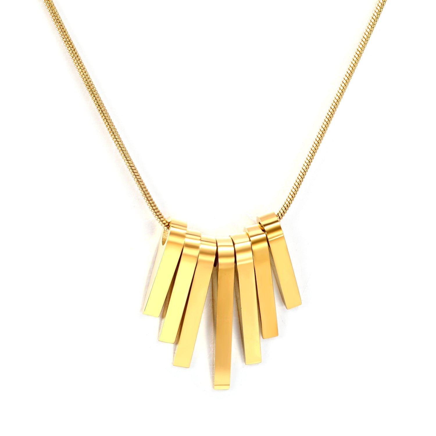 Vertical Bar Charm Necklace - MacroPanora